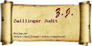 Zwillinger Judit névjegykártya